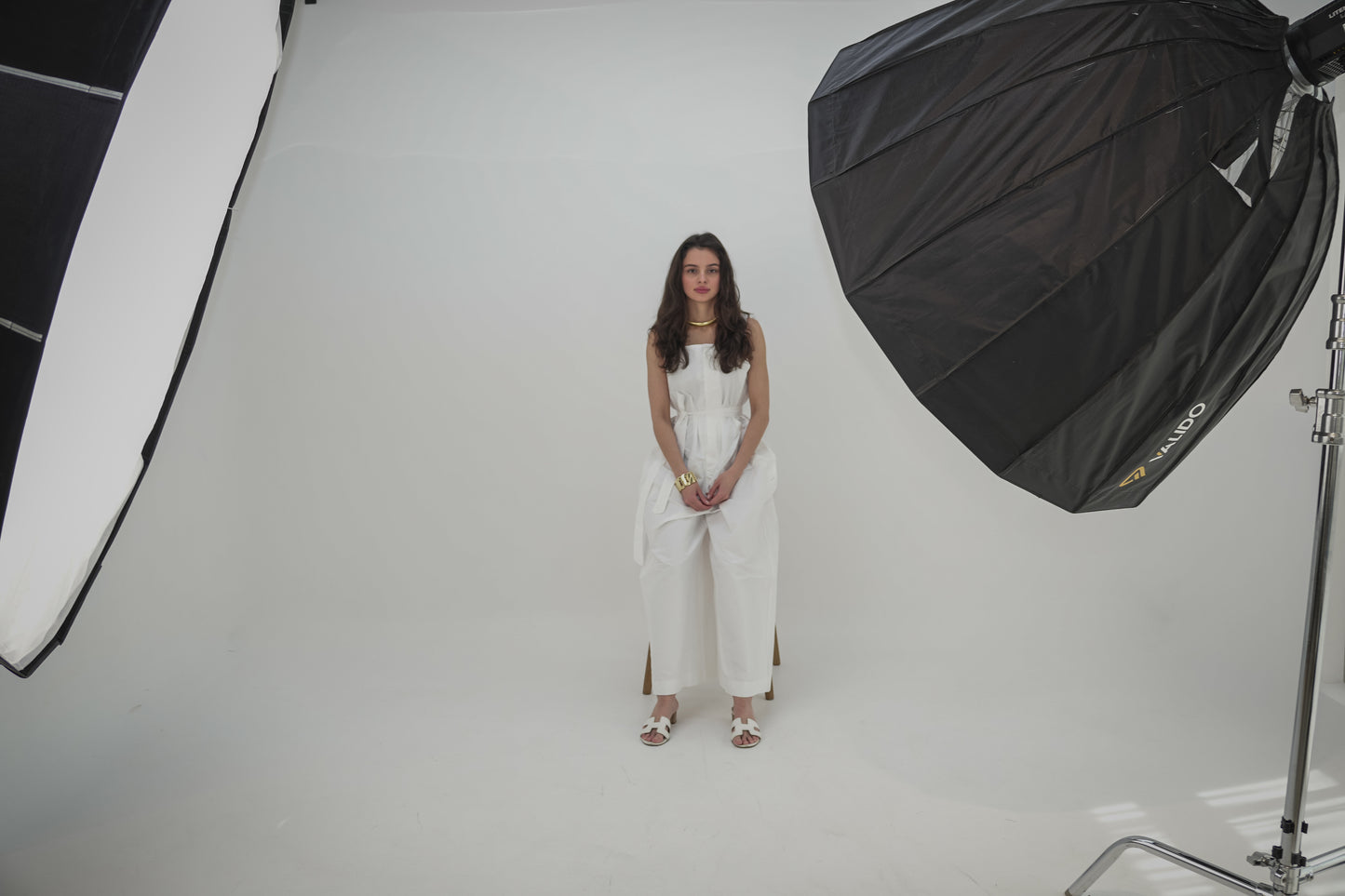 Summer jumpsuit with belt