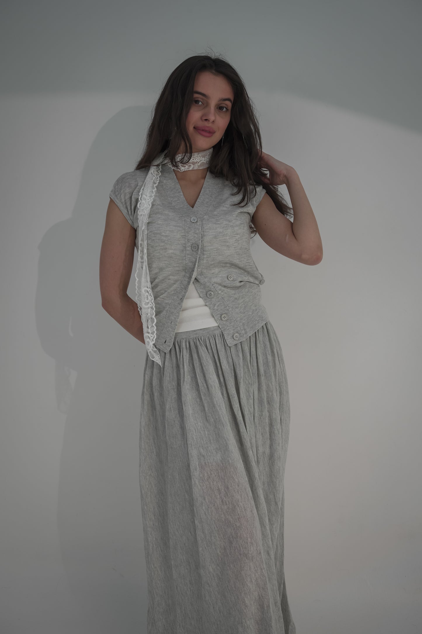 Grey skirt and top