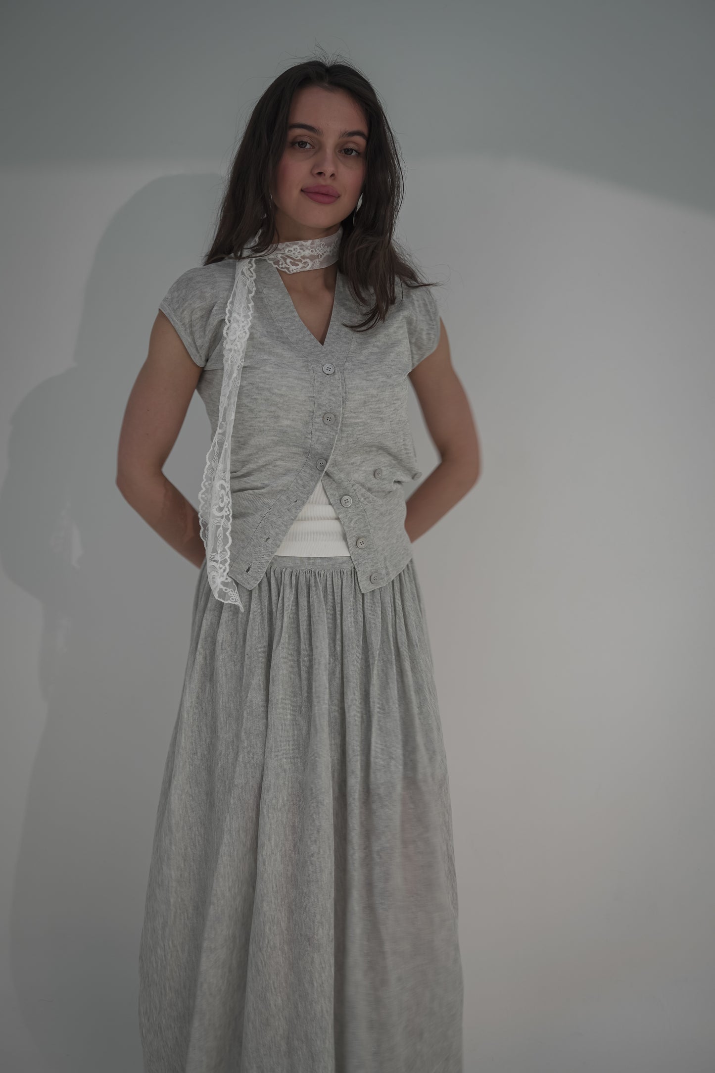 Grey skirt and top