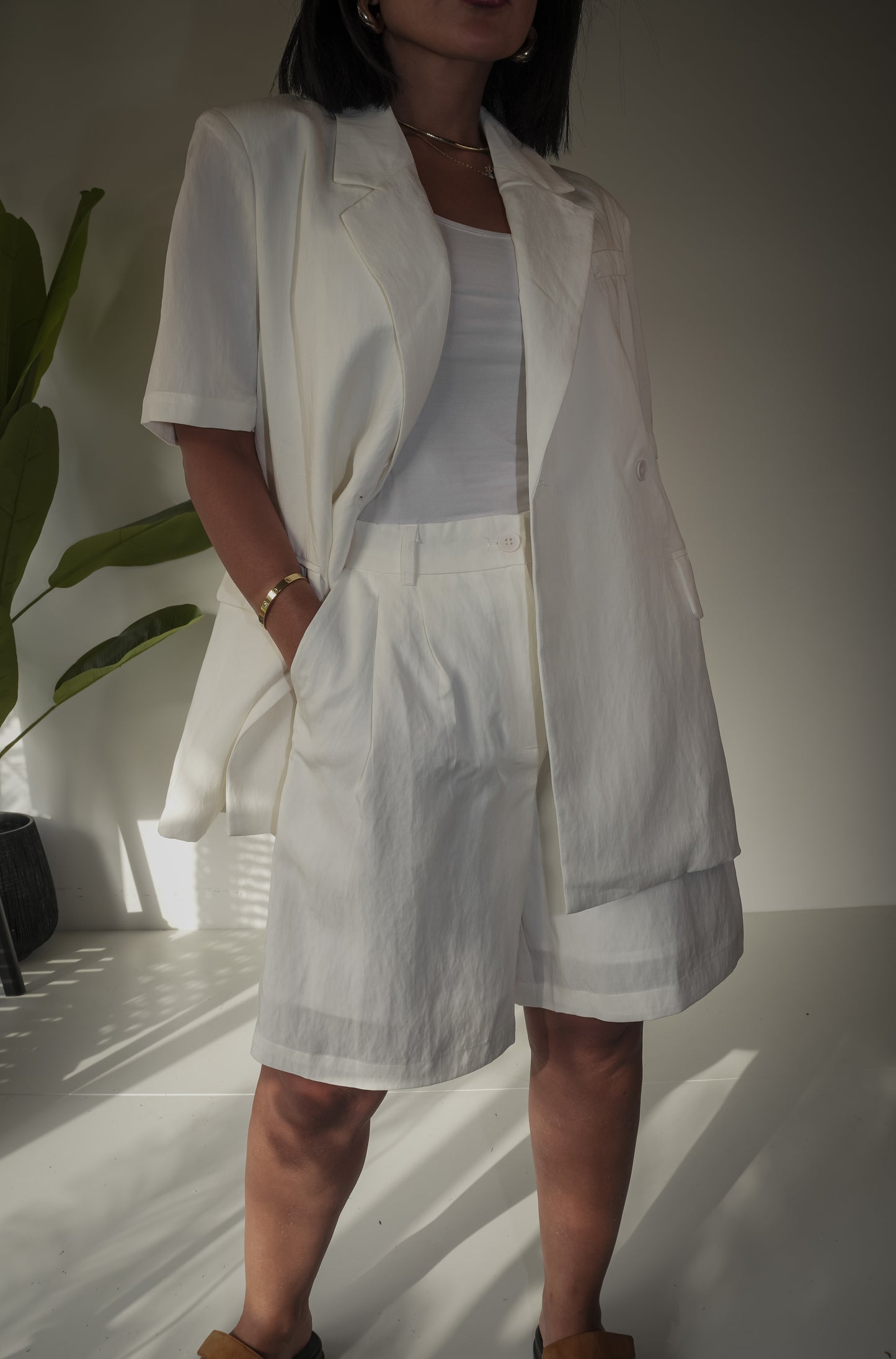 Off white blazer short sleeve & short