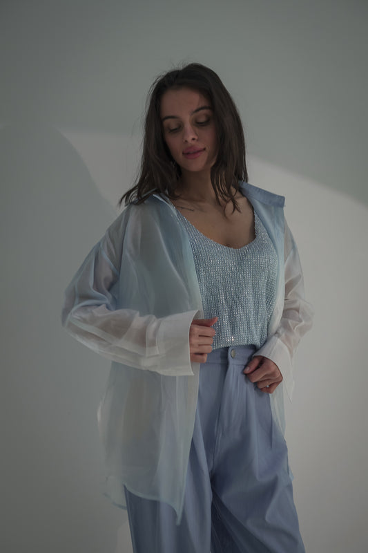 Baby blue pant & top