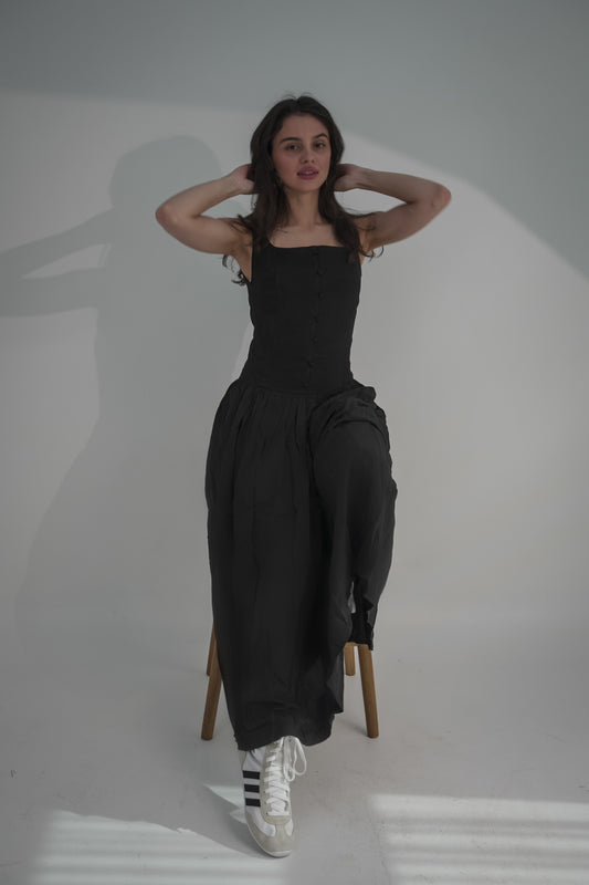 Black long dress Japanese