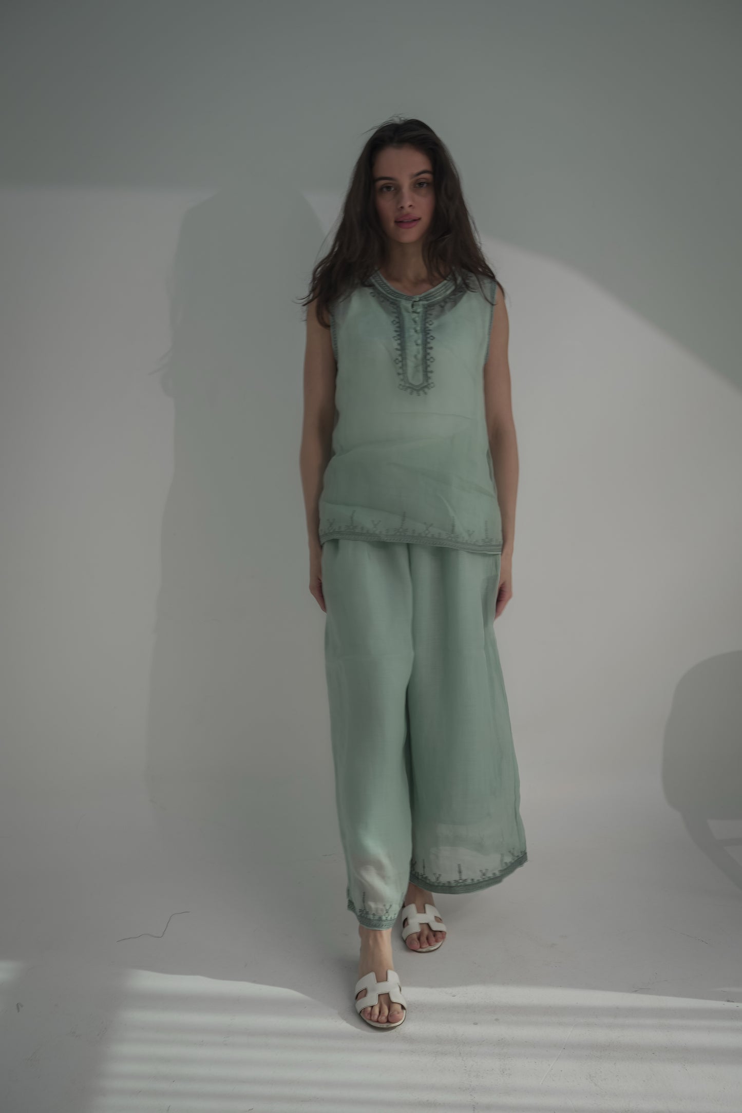 Tiffany green pants & top