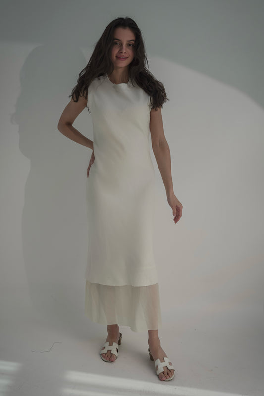 Off white long dress