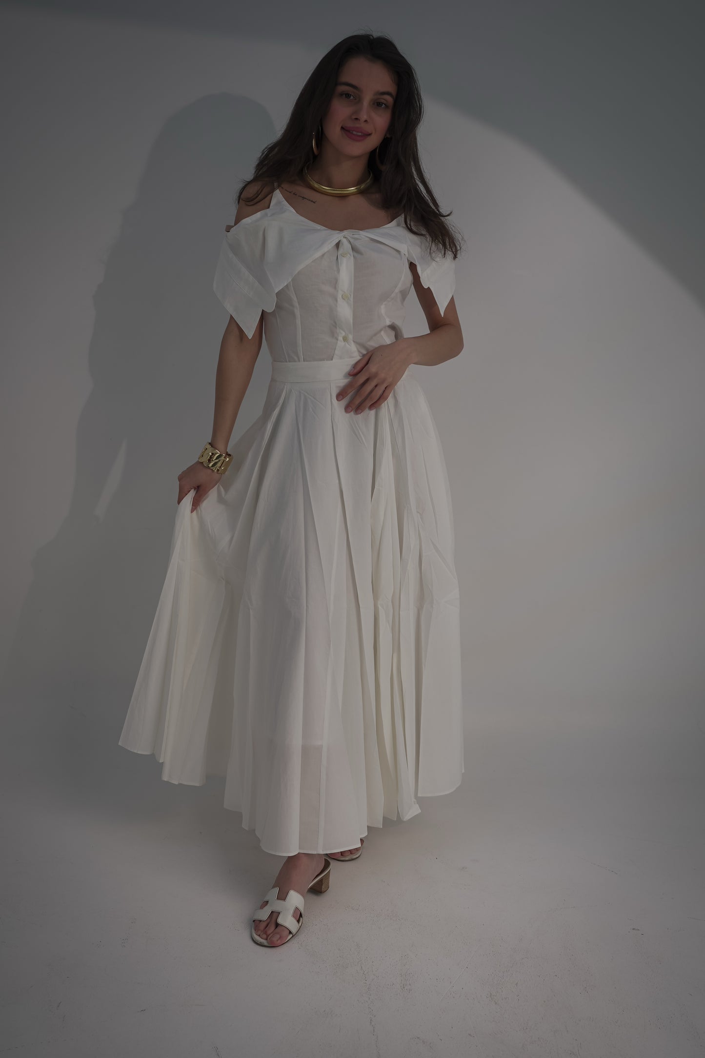 White skirt & shirt Barton