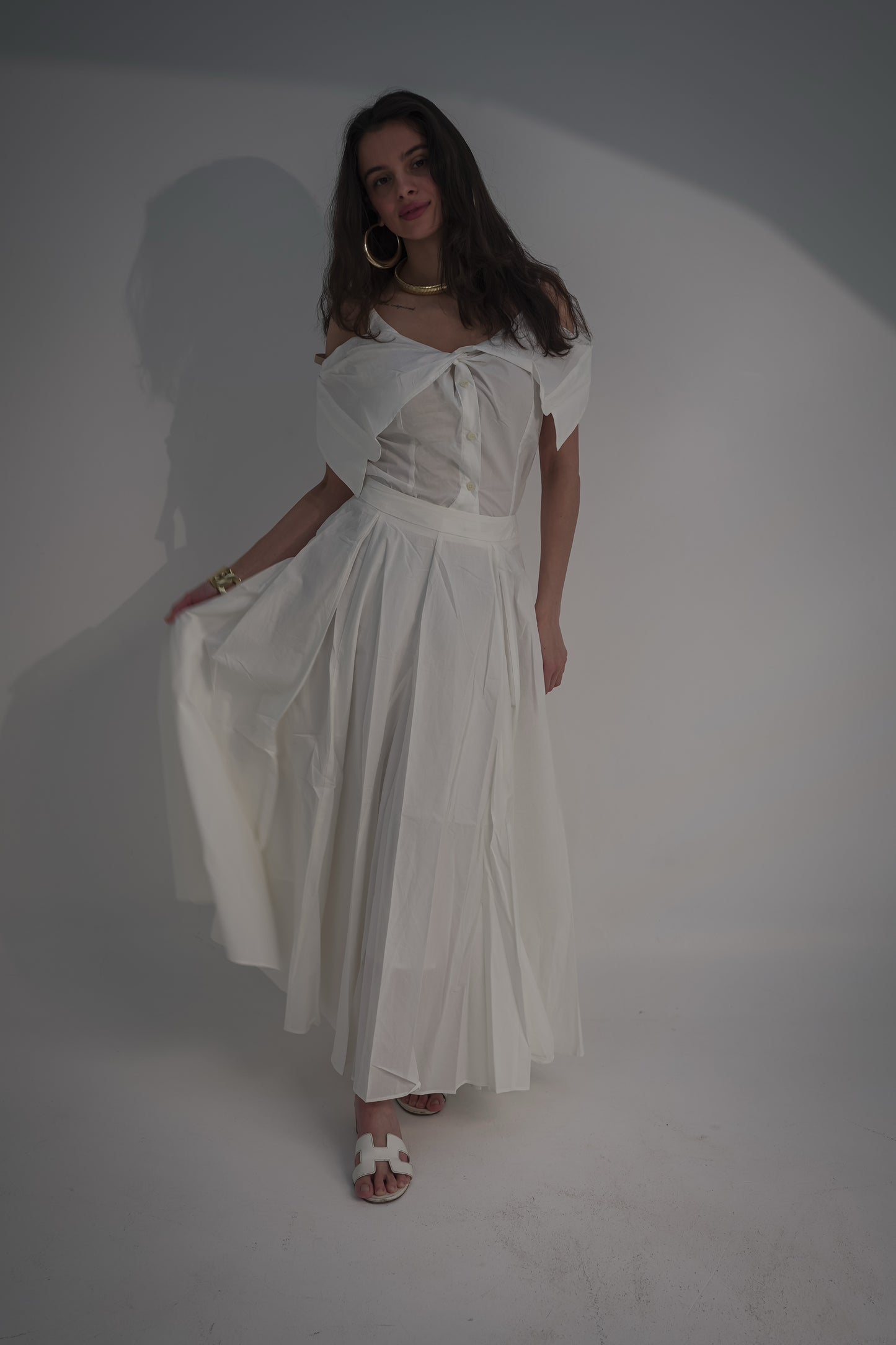 White skirt & shirt Barton