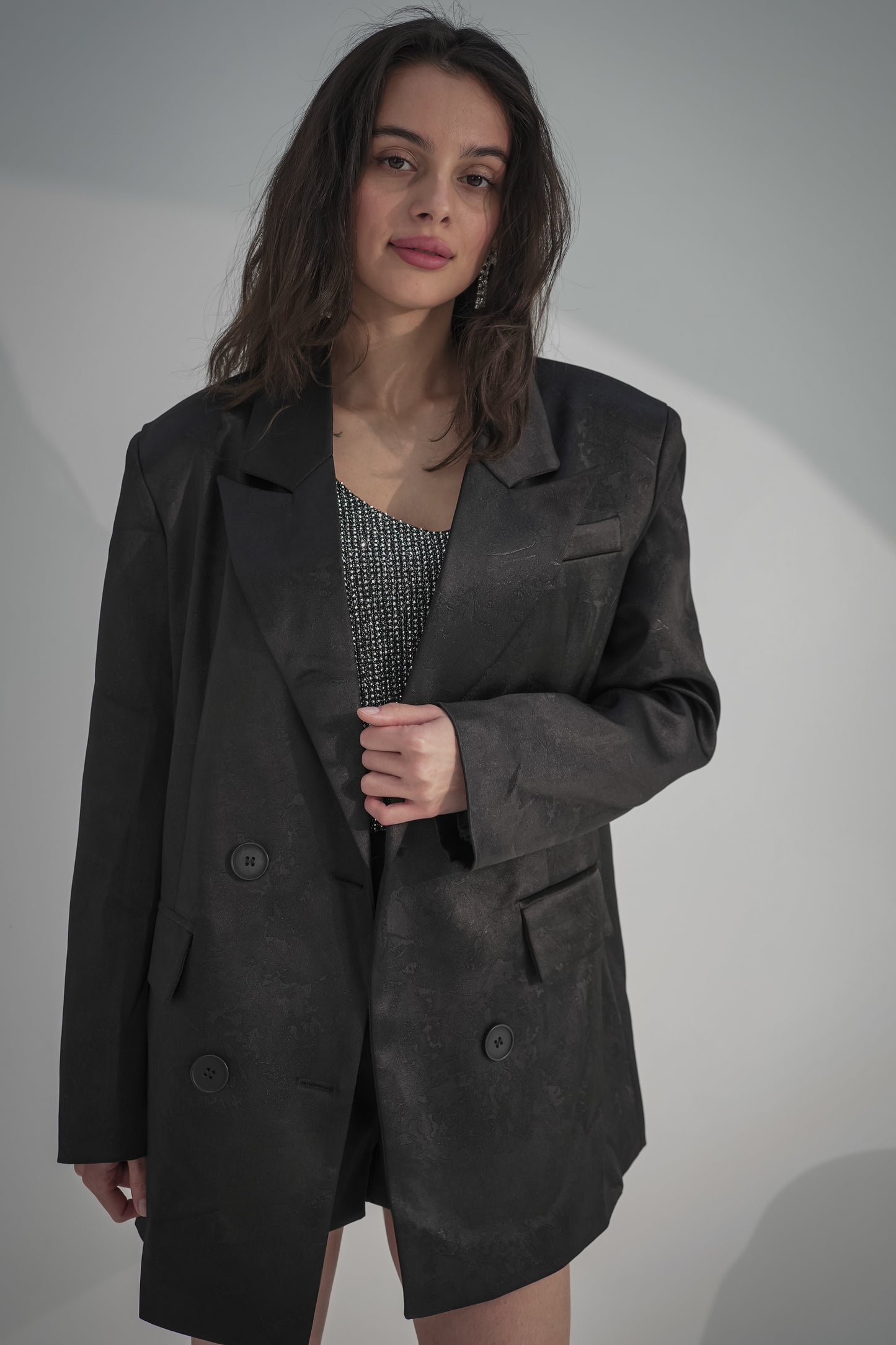 Black blazer with back Cristal line