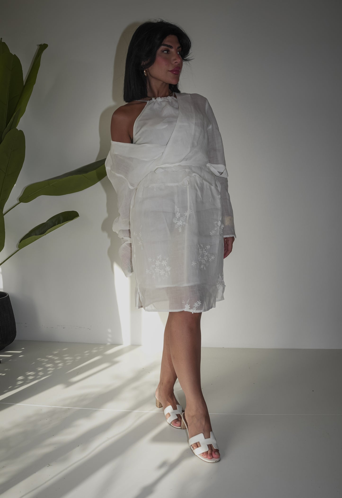 Mid white skirt and 2 tops
