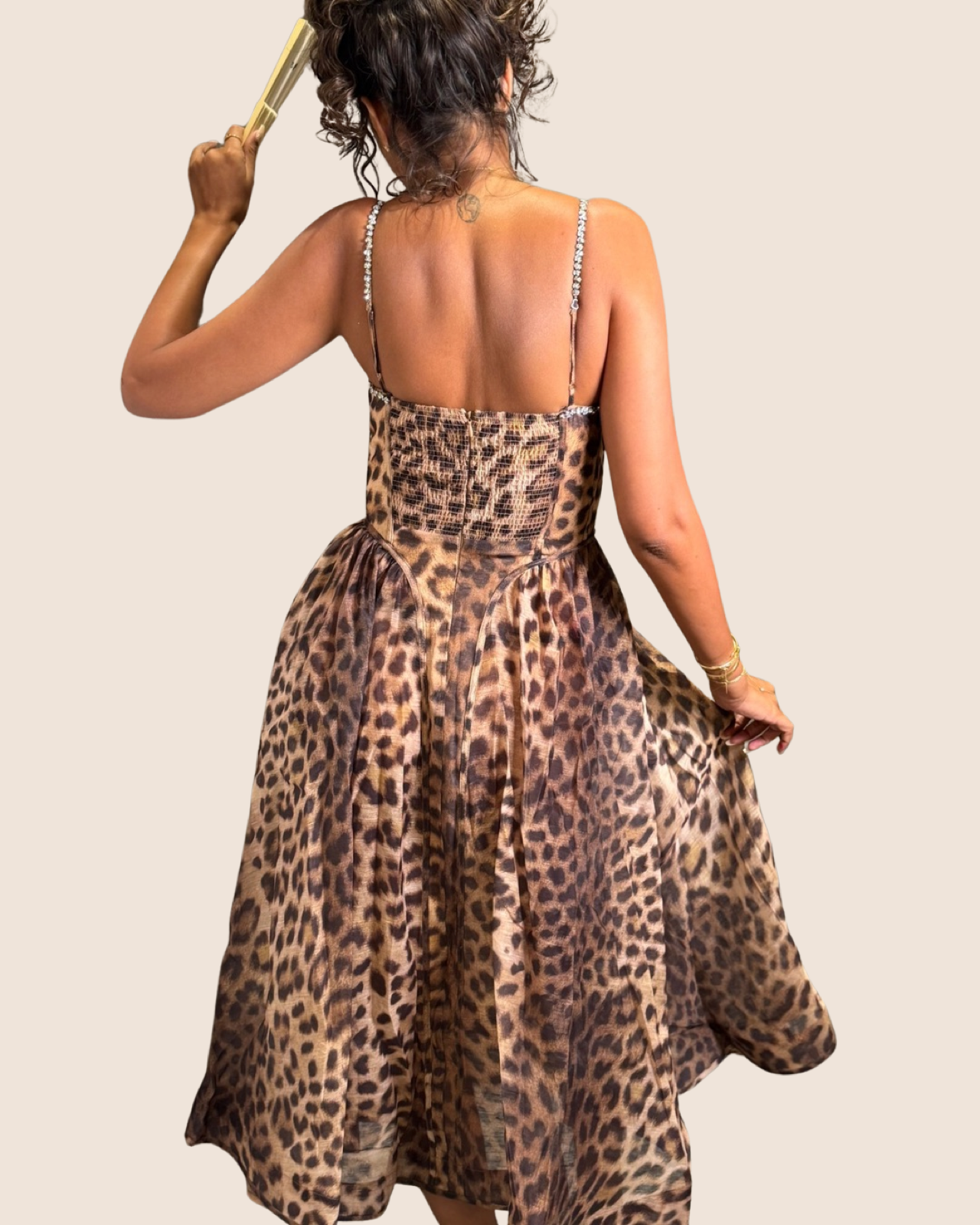Leopard midi dress
