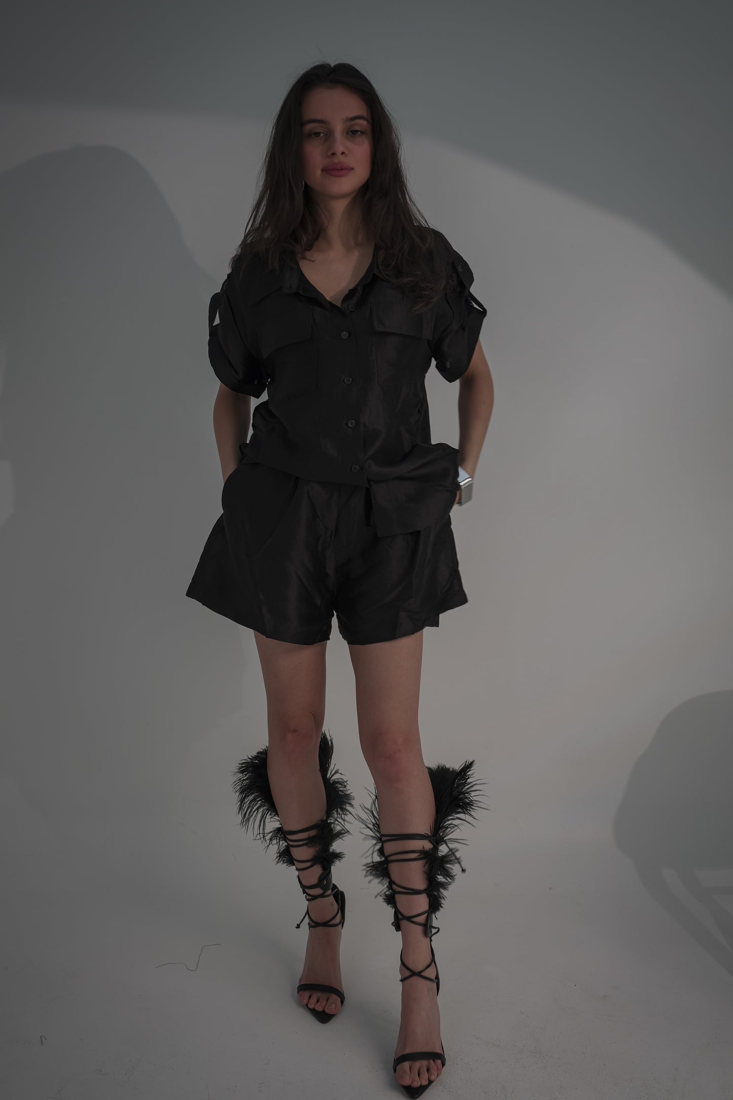 Black short and shirt