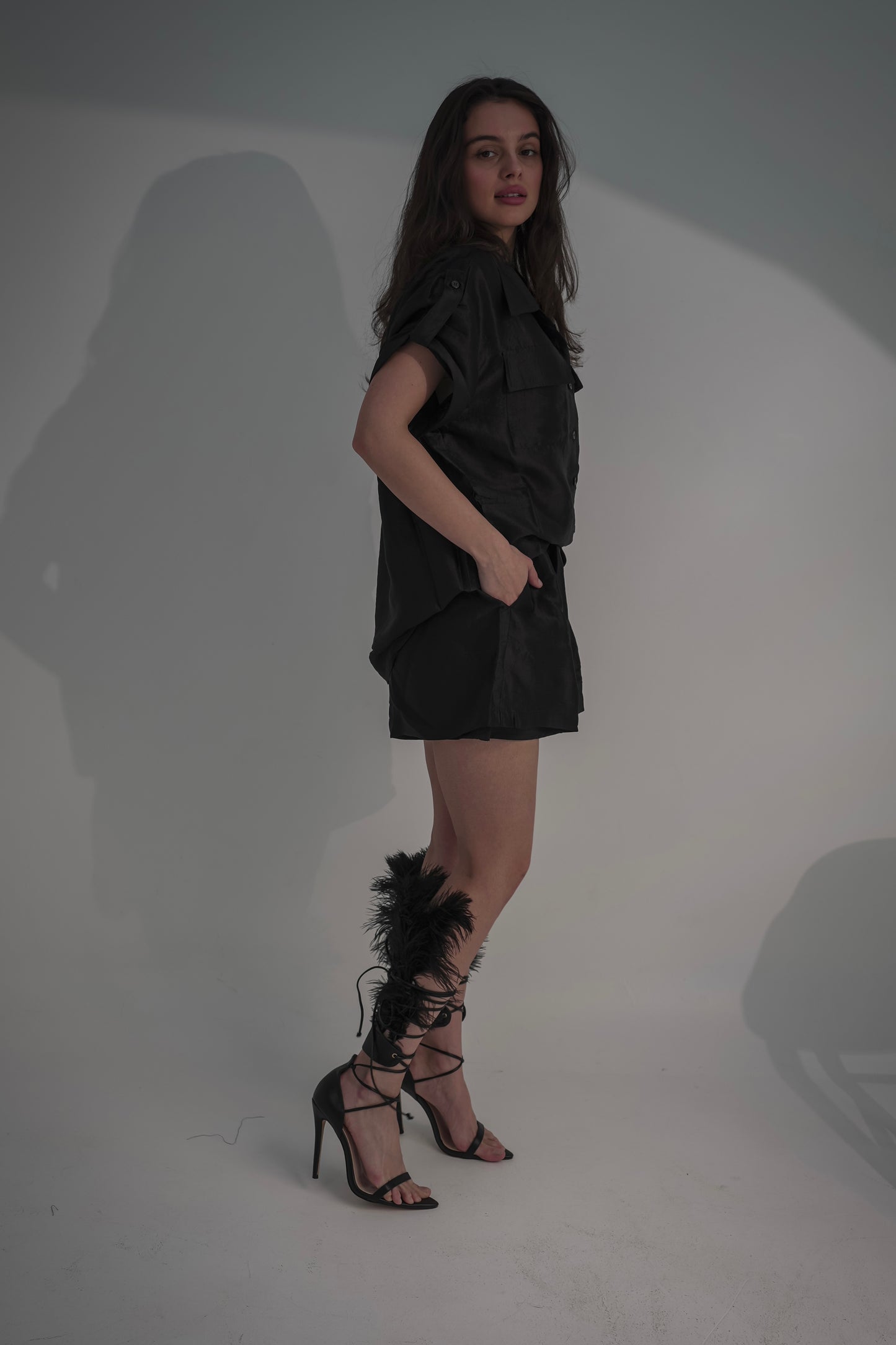 Black short and shirt