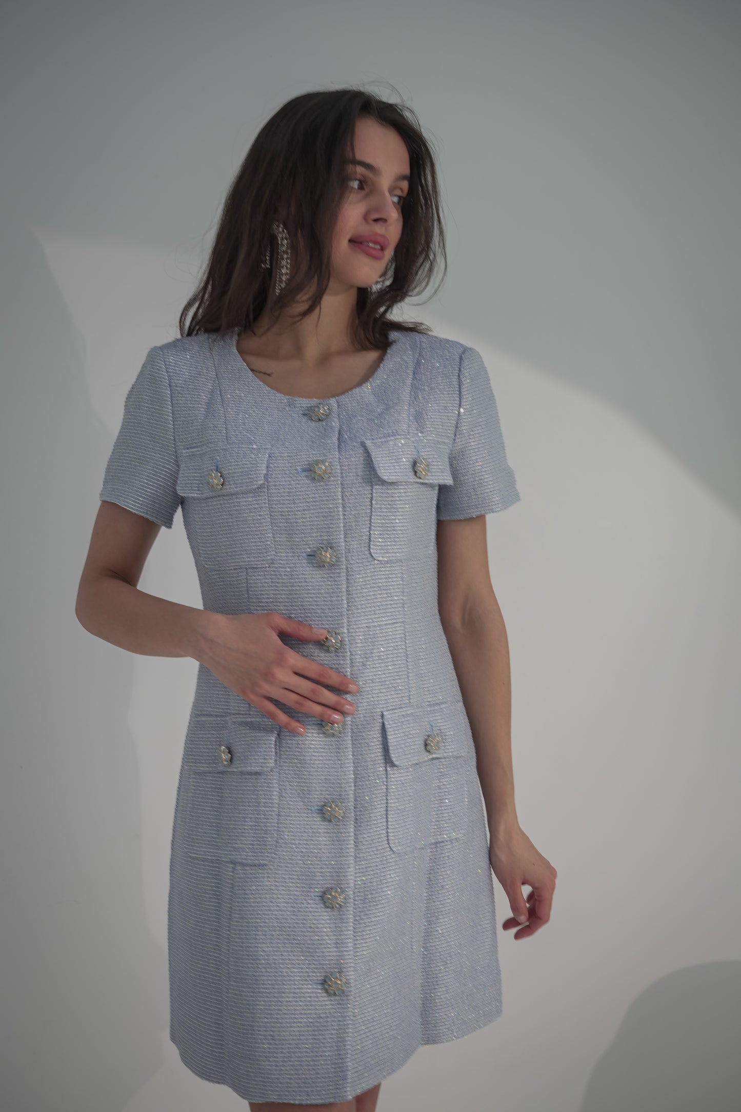 Short dress baby blue
