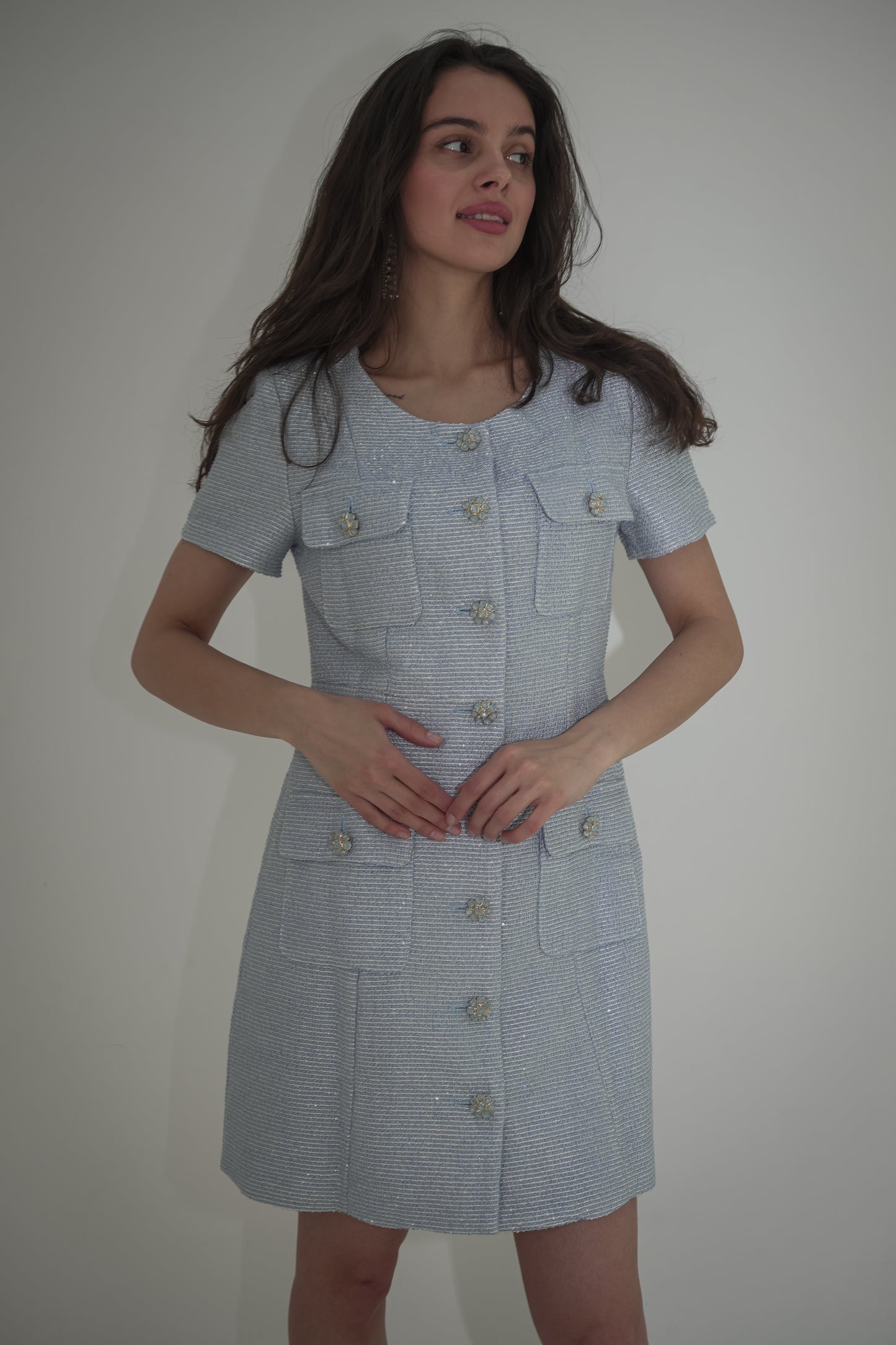 Short dress baby blue