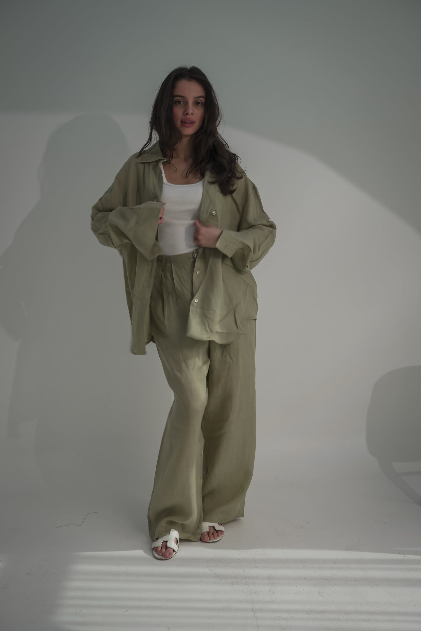 Pants and shirt khaki light
