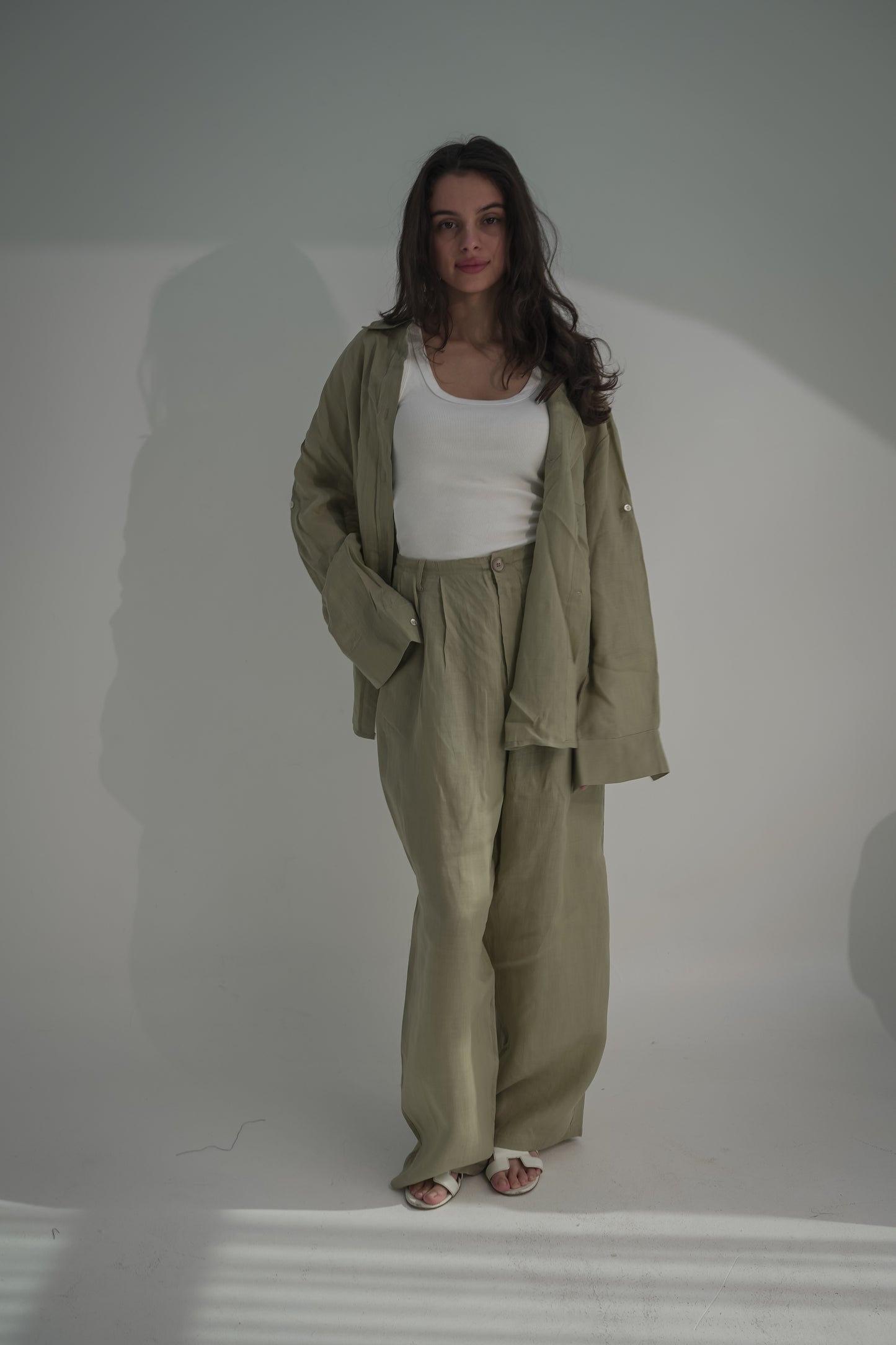 Pants and shirt khaki light
