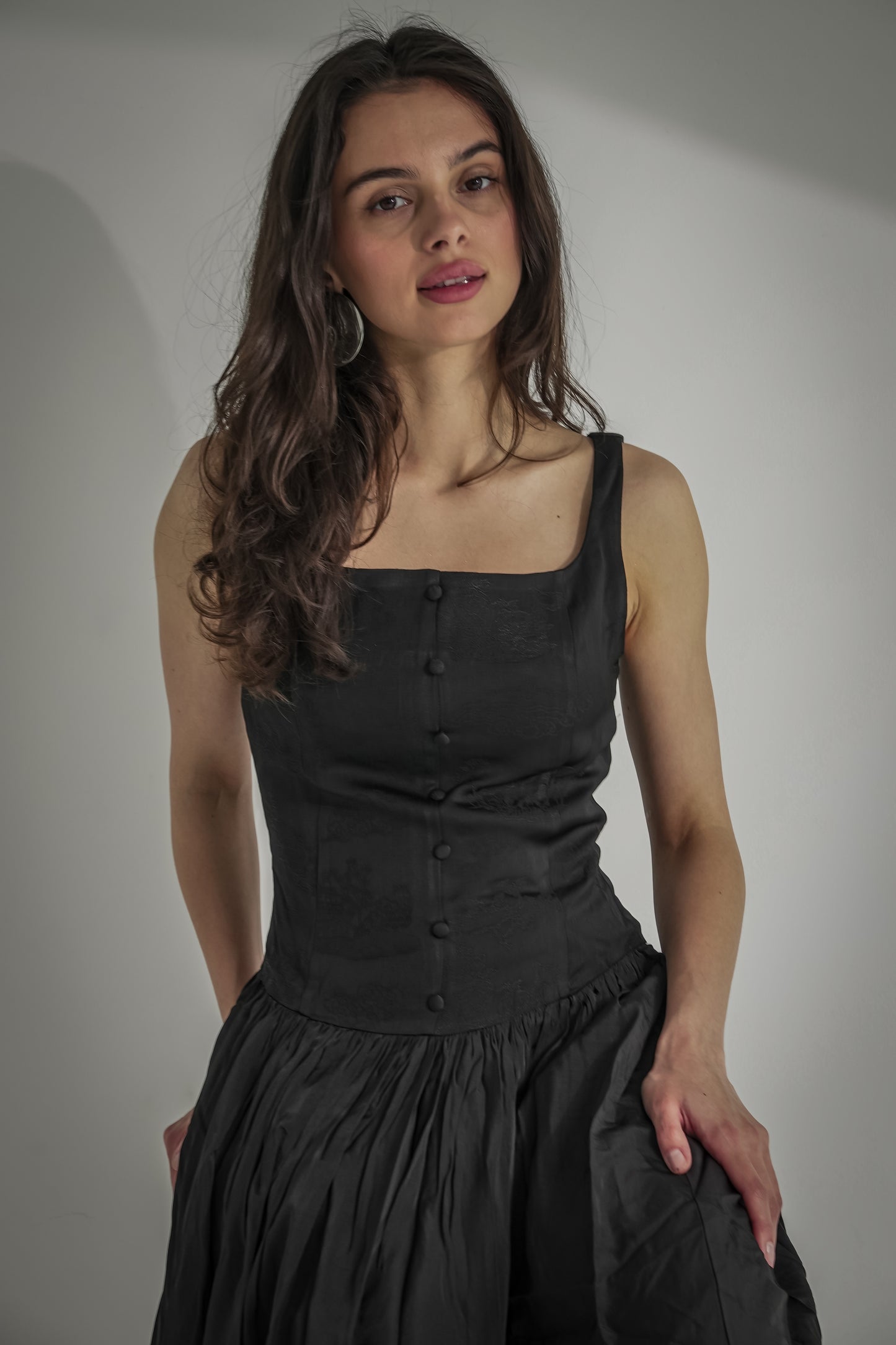 Black long dress Japanese