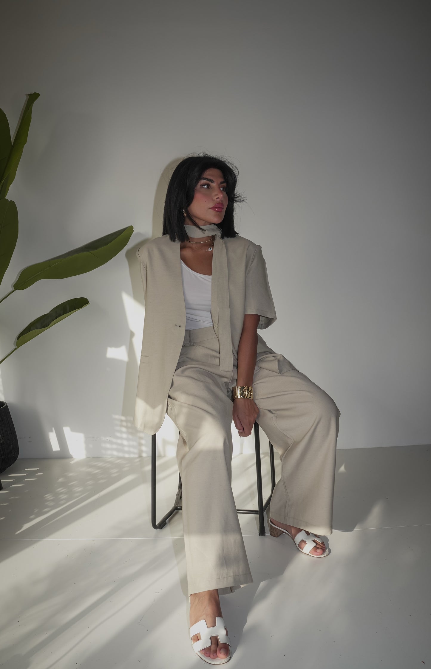 Short sleeve blazer & pants